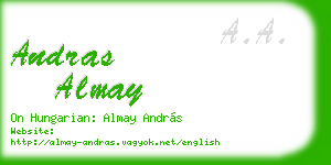 andras almay business card